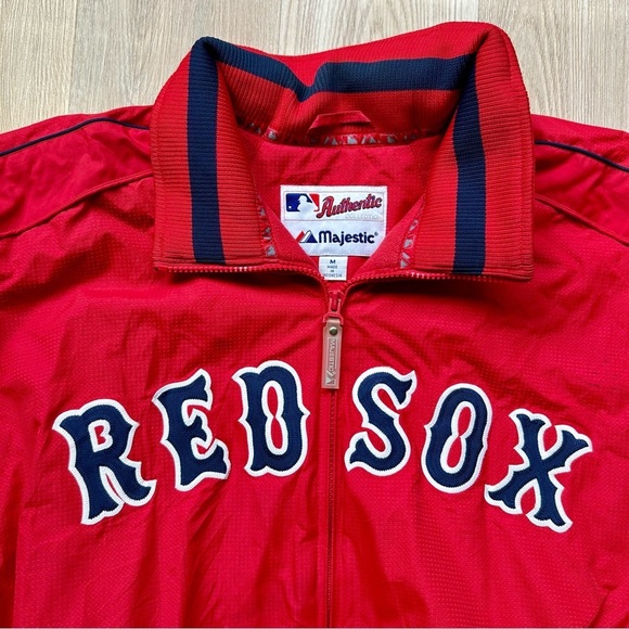 Vintage Authentic Majestic Red MLB Boston Red Sox Jacket - Picture 2 of 12